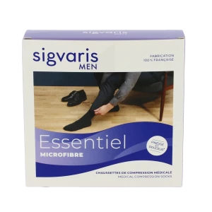 Sigvaris Essentiel Urban Microfibre Chaussette Classe 2 Homme Marine Long S