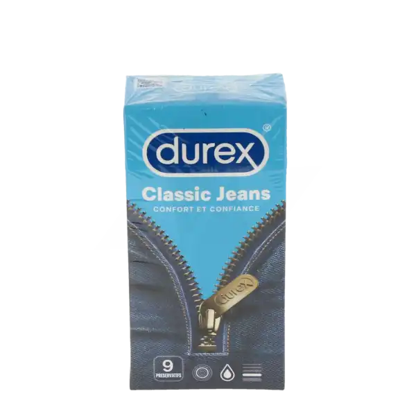 Durex Classic Jeans Préservatif Avec Réservoir B/9