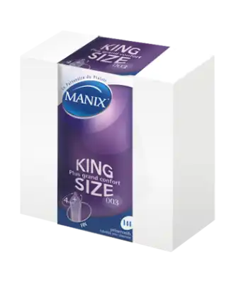 Manix King Size Préservatif avec réservoir lubrifié confort B/144
