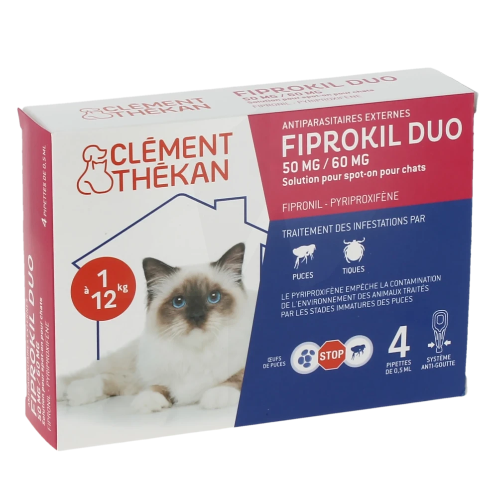 Fiprokil Duo 50 Mg/60 Mg Solution Pour Spot-on Pour Chats, Solution Pour Spot-on