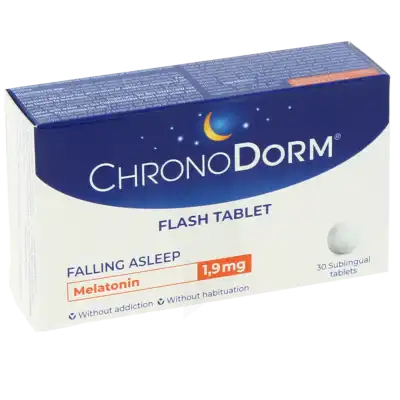 Chronodorm Mélatonine 1,9mg Comprimés Sublinguaux B/30 à Touques