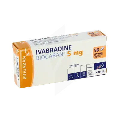 Ivabradine Biogaran 5 Mg, Comprimé Pelliculé Sécable à LA CRAU