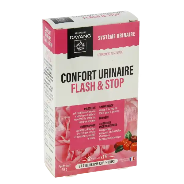 Dayang Confort Urinaire Flash & Stop 15 Gélules