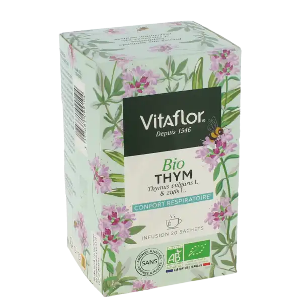 Vitaflor Bio Tisane Thym Confort Respiratoire 18 Sachets