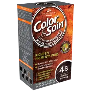 Acheter COLOR&SOIN Kit coloration permanente 4B châtain brownie à Fontenay-sous-Bois