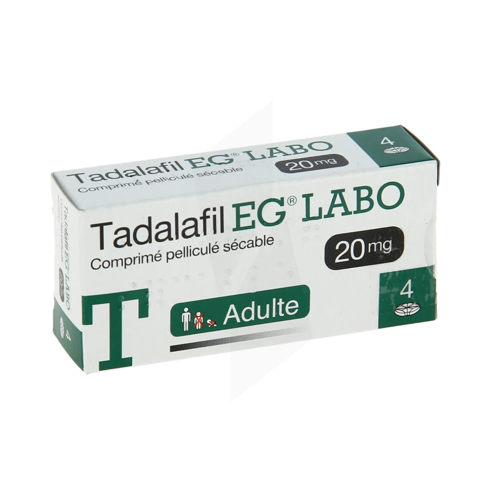 Tadalafil Eg Labo 20 Mg, Comprimé Pelliculé Sécable