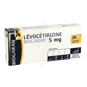 Levocetirizine Biogaran 5 Mg, Comprimé Pelliculé