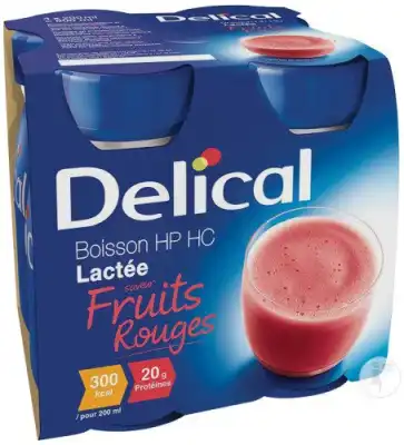Delical Boisson Lactee Hp Hc Fruits Rouges 200 Ml X 4 à Orléans