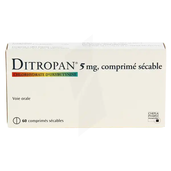 Ditropan 5 Mg, Comprimé Sécable