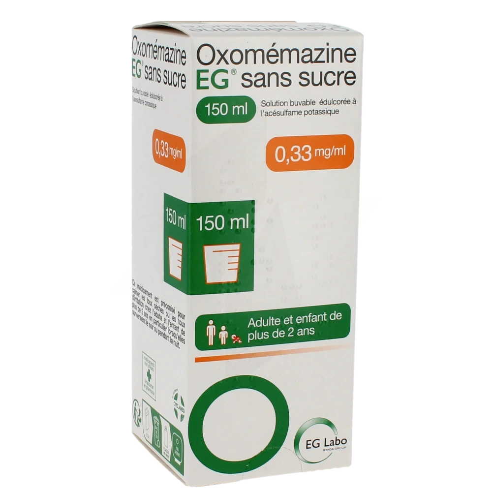 Oxomemazine Eg 0,33 Mg/ml Sans Sucre, Solution Buvable édulcorée à L'acésulfame Potassique