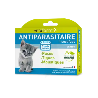 Vetoform Pipettes Antiparasitaire Chaton 3x0,4ml à St Médard En Jalles
