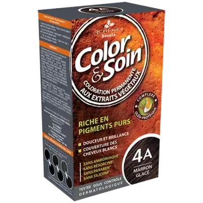COLOR&SOIN Kit coloration permanente 4A marron glacé