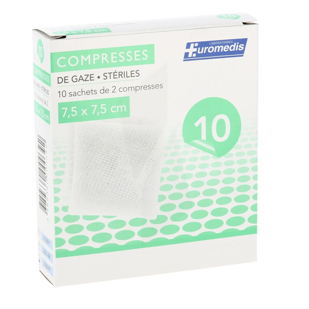 Euromedis Compr St Gaze 7,5x7,5 10sach/2