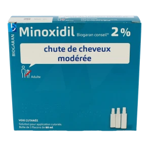 Minoxidil Biogaran Conseil 2 %, Solution Pour Application Cutanée