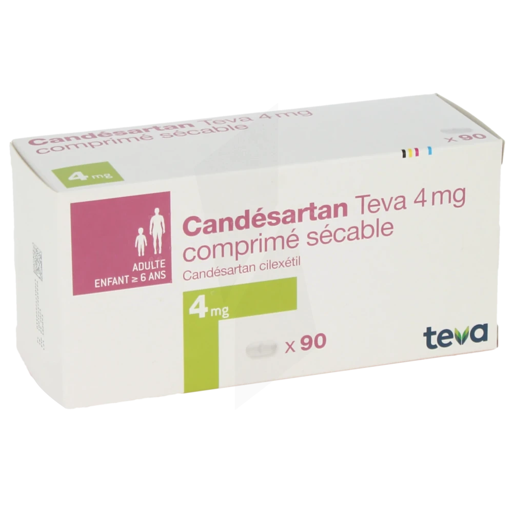 Candesartan Teva 4 Mg, Comprimé Sécable