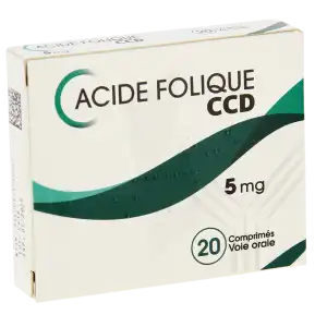Acide Folique Ccd 5 Mg, Comprimé à YZEURE