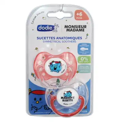 Dodie Duo Sucette Anatomique Silicone +6mois Me Risette B/2 à Harly