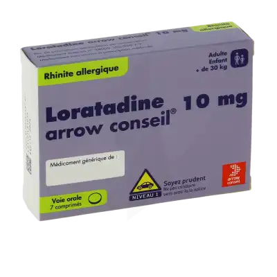 Loratadine Arrow Conseil 10 Mg, Comprimé à JACOU