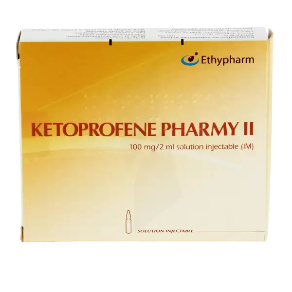 Ketoprofene Pharmy Ii 100 Mg/2 Ml, Solution Injectable Intramusculaire (i.m.)