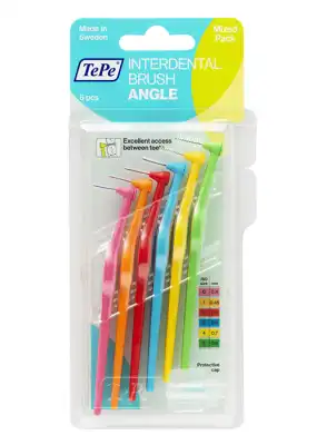 Tepe Brossettes Interdentaires Angle Assortiment Toutes Tailles (rose-vert) à Annecy