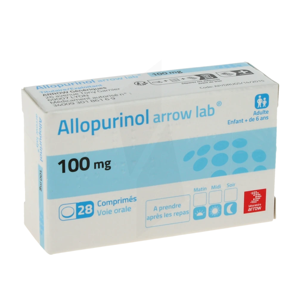 Allopurinol Arrow Lab 100 Mg, Comprimé