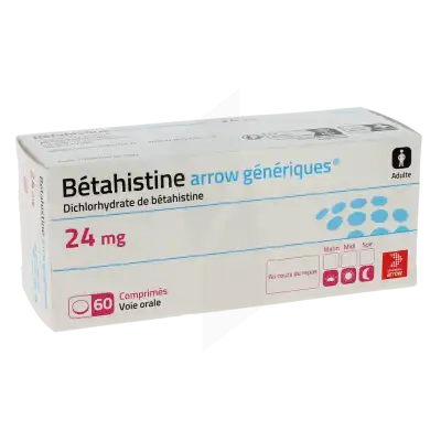 BETAHISTINE ARROW GENERIQUES 24 mg, comprimé