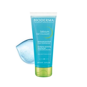 Bioderma Sébium Gel Nettoyant Purifiant Peau Mixte à Grasse Format Voyage 100ml
