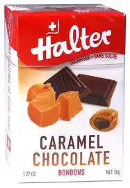 HALTER BONBONS SANS SUCRES CARAMEL CHOCOLAT