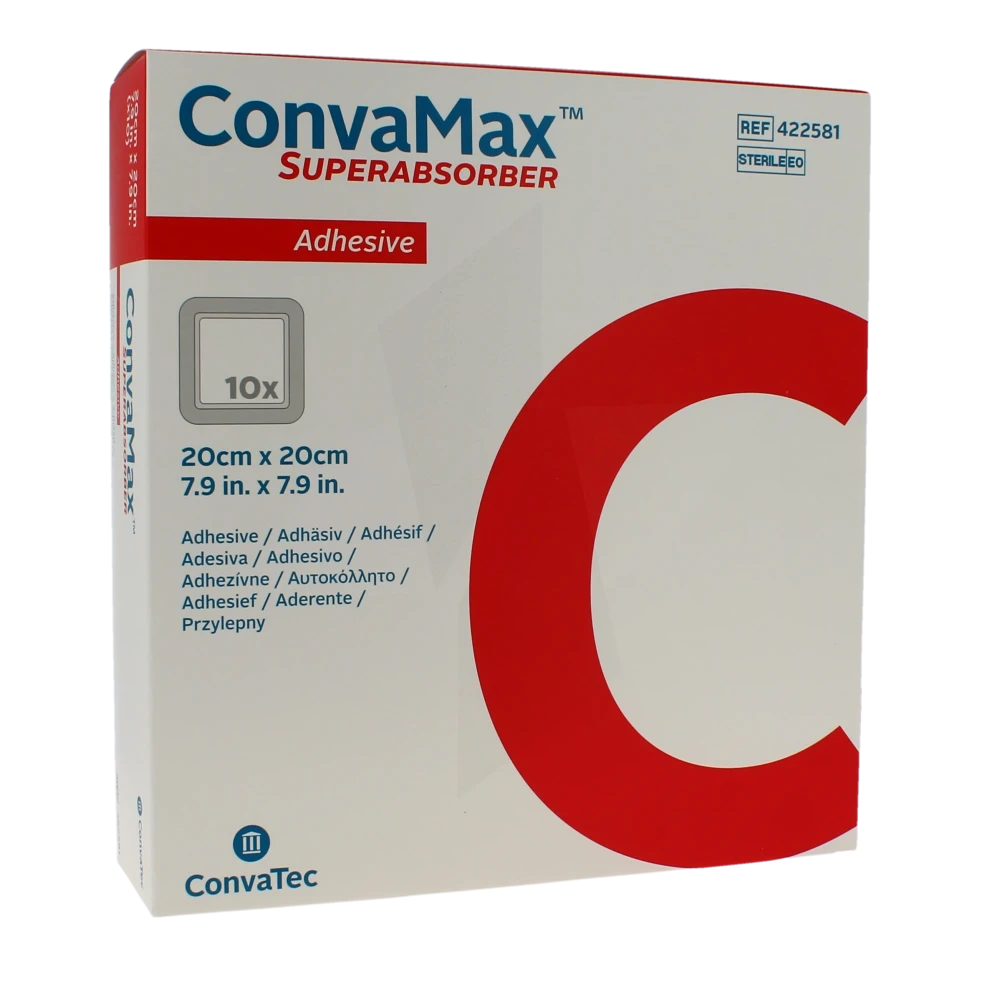 Convamax Superabsorber Pansement Adhesif - 20 X 20 Cm - 10 Pièces