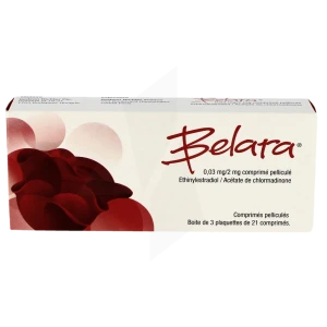 Belara 0,03 Mg/2 Mg, Comprimé Pelliculé