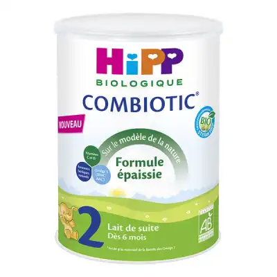 Hipp Combiotic 2 Lait De Suite Formule Epaissie 6 Mois+ B/800g à TOULON