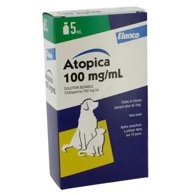 ATOPICA 100 MG/ML SOLUTION BUVABLE POUR CHATS ET CHIENS, Solution buvable