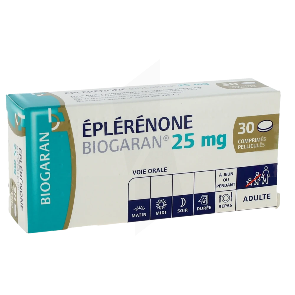 Eplerenone Biogaran 25 Mg, Comprimé Pelliculé