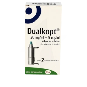 Dualkopt 20 Mg/ml + 5 Mg/ml, Collyre En Solution