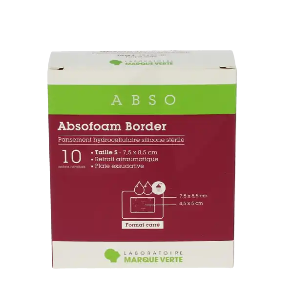 Absofoam Border Pans Hydrocellulaire 7,5x8,5cm B/10