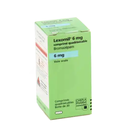 Lexomil 6 Mg, Comprimé Quadrisécable à Blere