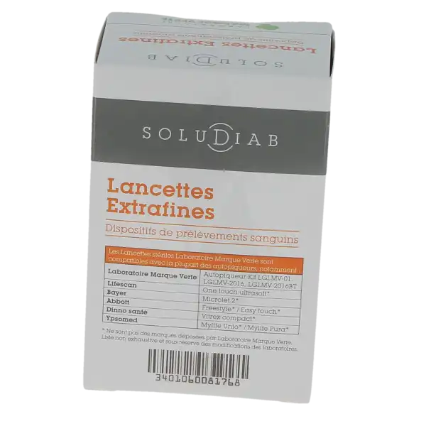 Soludiab Lancettes Extrafines 32g  Boîte De 100