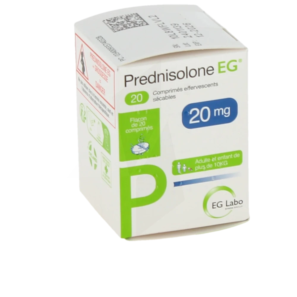 Prednisolone Eg 20 Mg, Comprimé Effervescent Sécable