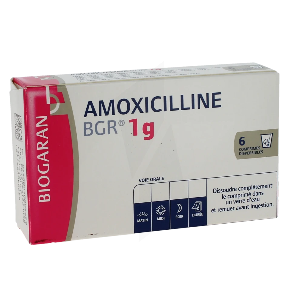 Amoxicilline Bgr 1 G, Comprimé Dispersible