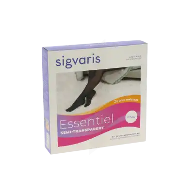 Sigvaris Essentiel Semi-transparent Collant Confort  Femme Classe 2 Noir Medium Long à Héric