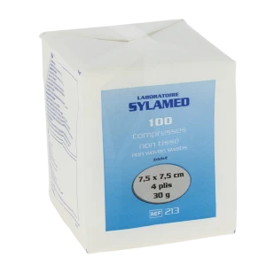 Sylamed Compr Non Stérile Non Tissée 30g/m2 7,5x7,5cm B/100