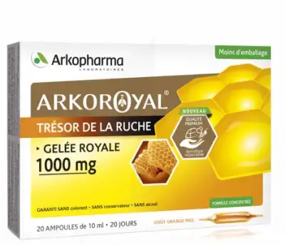 Arkoroyal Gelée Royale 1000 Mg Solution Buvable 20 Ampoules/10ml à MONTEREAU-FAULT-YONNE