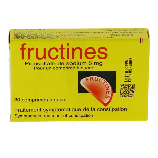 Fructines Au Picosulfate De Sodium 5 Mg, Comprimé à Sucer