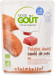 Good Goût Alimentation Infantile Patate Douce Sauté De Porc Sachet/190g