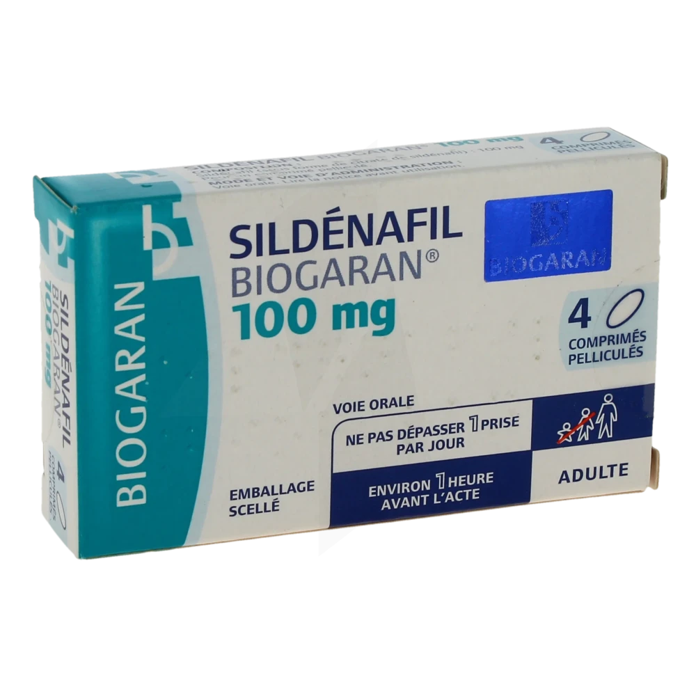 Sildenafil Biogaran 100 Mg, Comprimé Pelliculé
