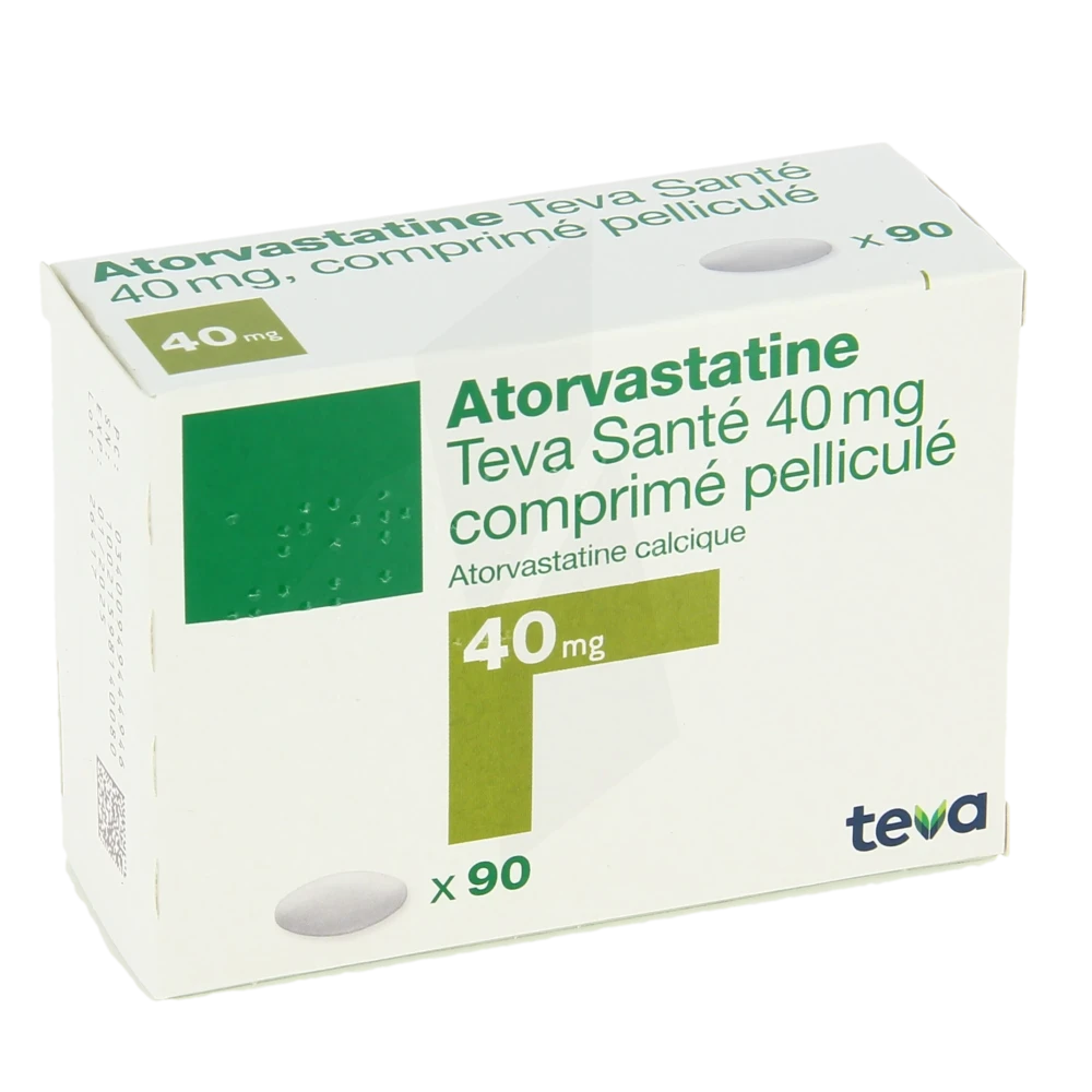 Atorvastatine Teva Sante 40 Mg, Comprimé Pelliculé