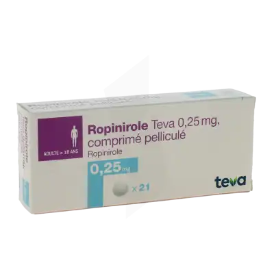 Ropinirole Teva 0,25 Mg, Comprimé Pelliculé à Hagetmau