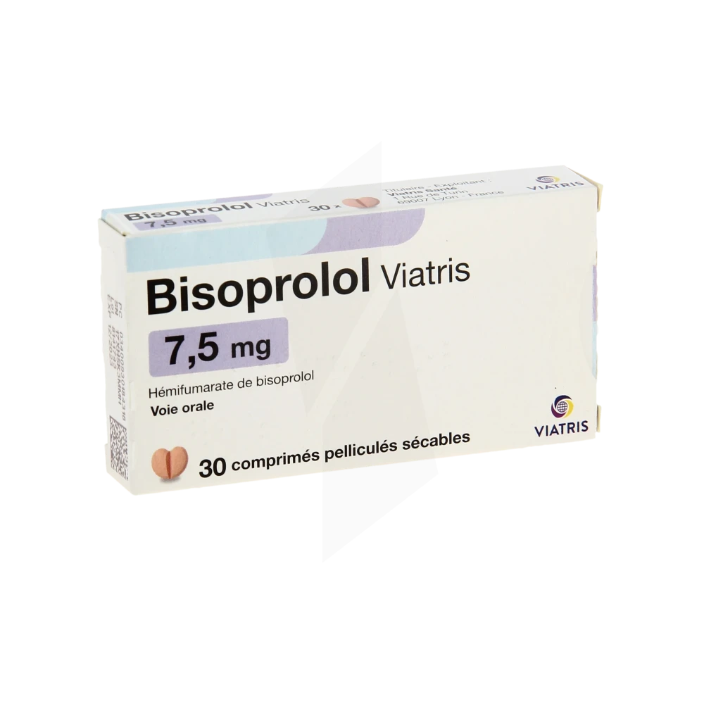 Bisoprolol Viatris 7,5 Mg, Comprimé Pelliculé Sécable