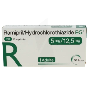 Ramipril/hydrochlorothiazide Eg 5 Mg/12,5 Mg, Comprimé
