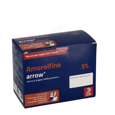 Amorolfine Arrow 5 %, Vernis à Ongles Médicamenteux à Abbeville